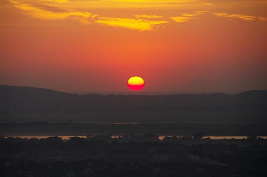 Sunset over Mandalay Hill