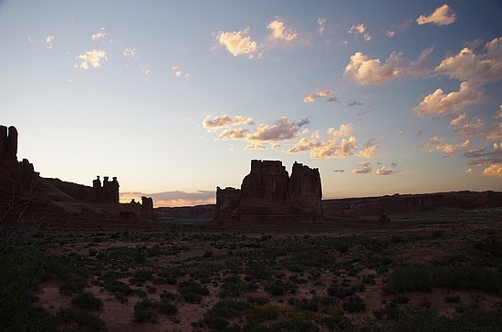Sunset over Arches NP